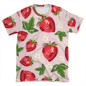 Strawberry Botanical AOP T-shirt Tee