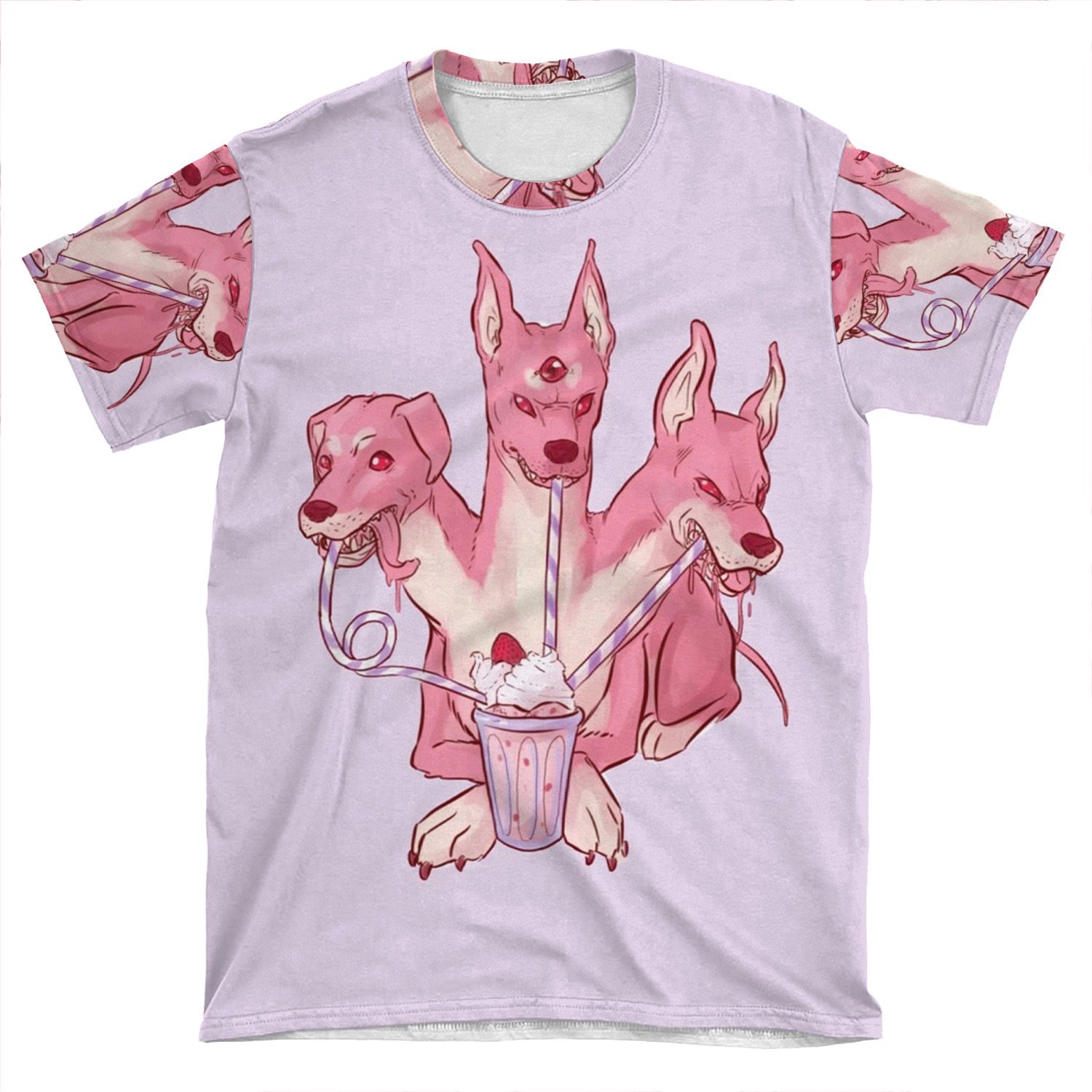 Strawberry Cerberus AOP T-shirt Tee