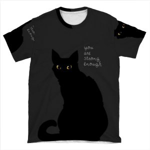 Strong Enough Cat AOP T-shirt Tee