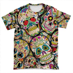 Sugar Skull Collage AOP T-shirt Tee