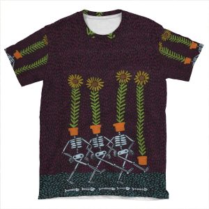 Sunflower Skeletons AOP T-shirt Tee