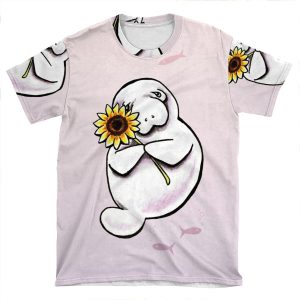 Sunny Manatee AOP T-shirt Tee