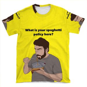 Sunny Spaghetti Design AOP T-shirt Tee