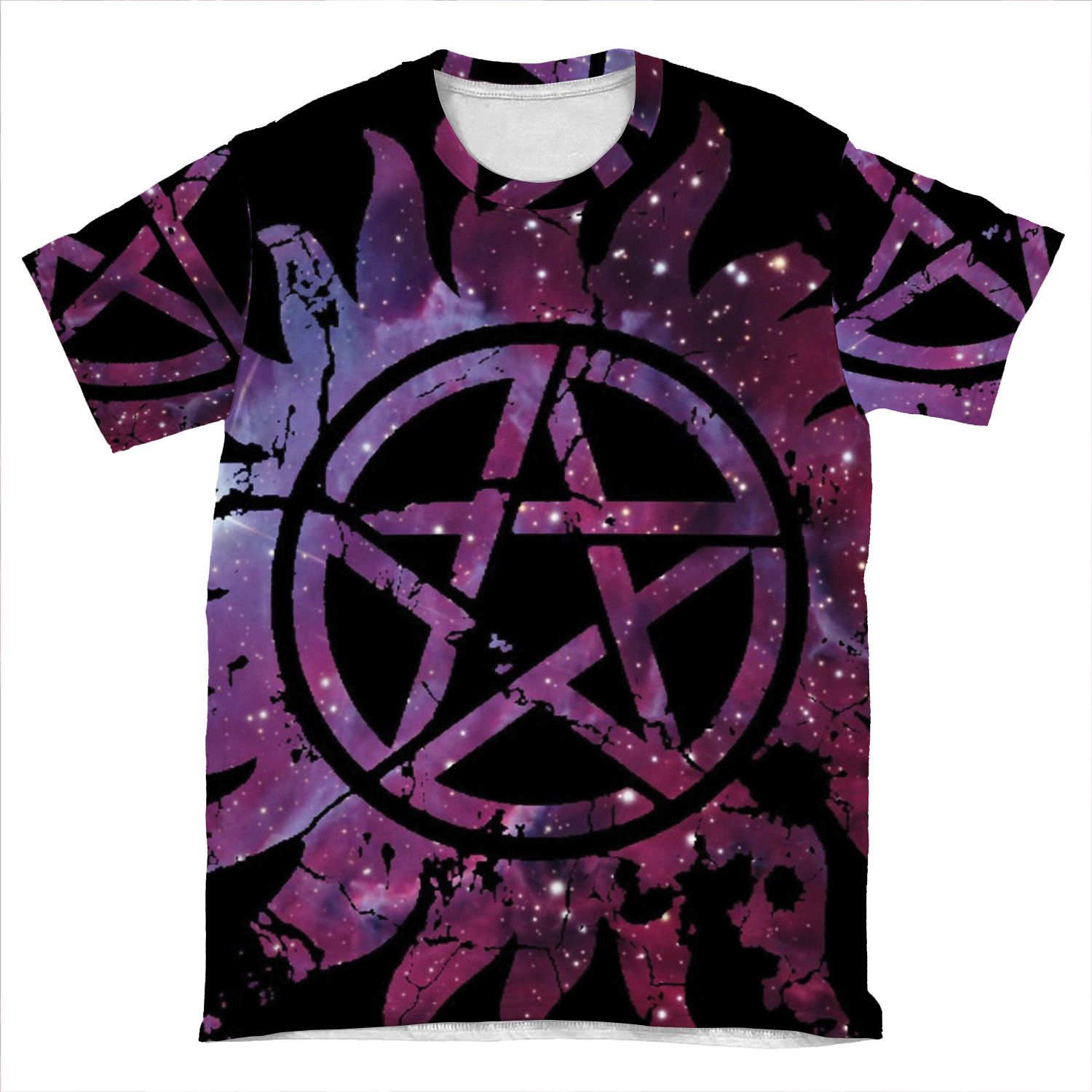 Supernatural Anti-Possession Galaxy Print AOP T-shirt Tee