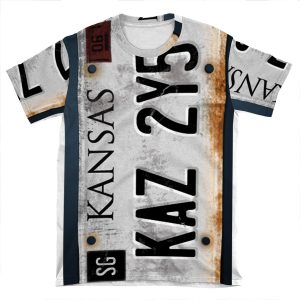 Supernatural License Plate AOP T-shirt Tee