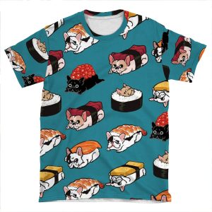 Sushi Frenchie AOP T-shirt Tee