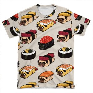Sushi Pug AOP T-shirt Tee
