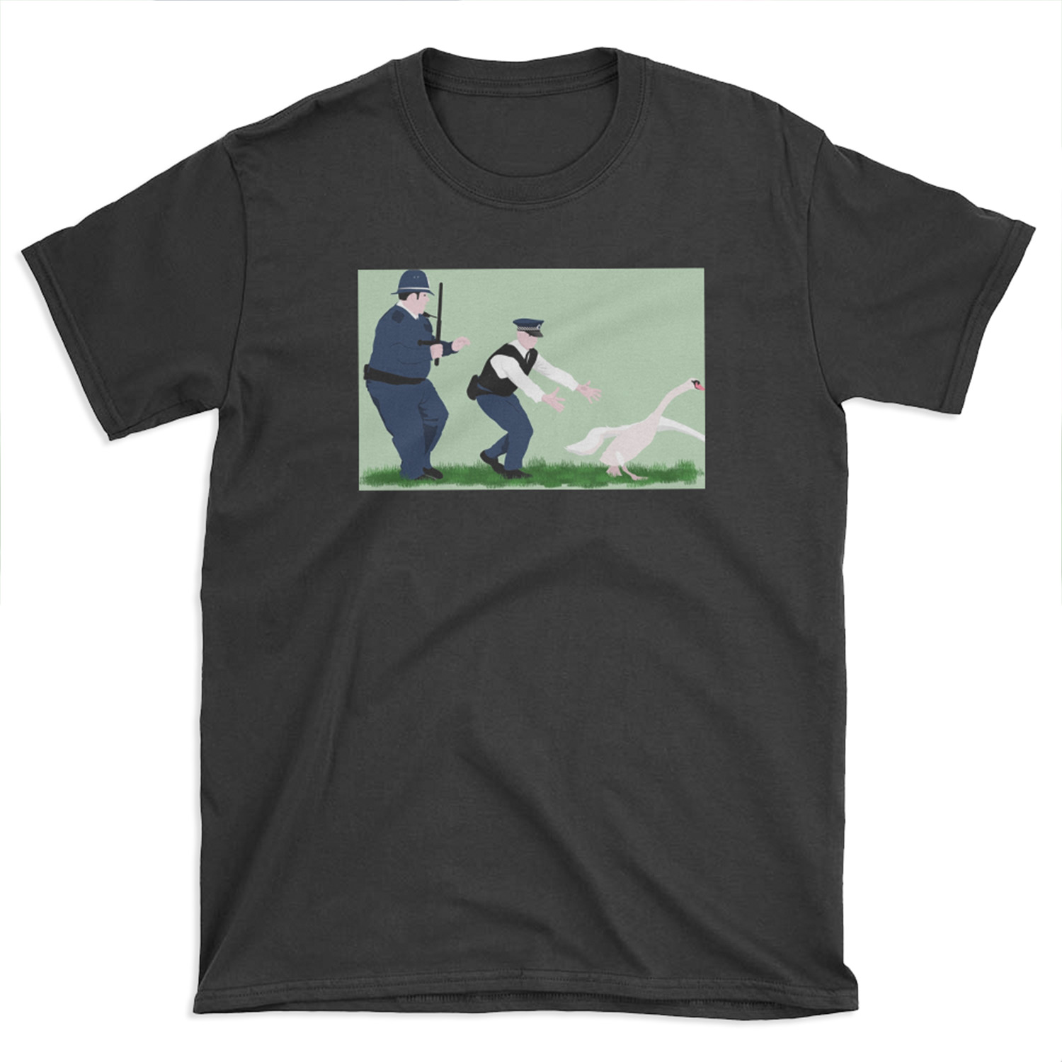 Swan cops T-shirt Tee
