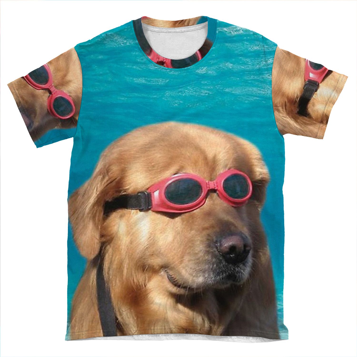 Swimmer Dog 2 AOP T-shirt Tee