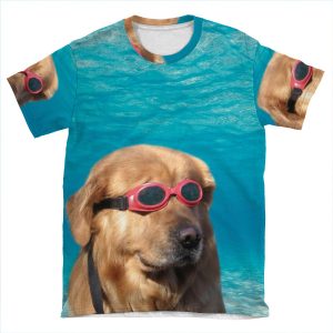Swimmer Dog AOP T-shirt Tee