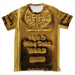 Switzerland Fine Gold AOP T-shirt Tee