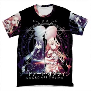 Sword Art Online - Kirito And Asuna AOP T-shirt Tee