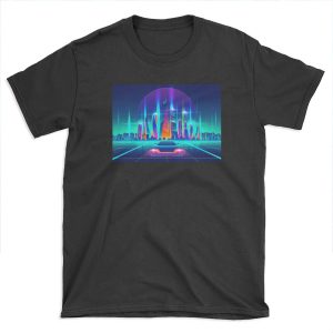 Synthwave Neon City T-shirt Tee
