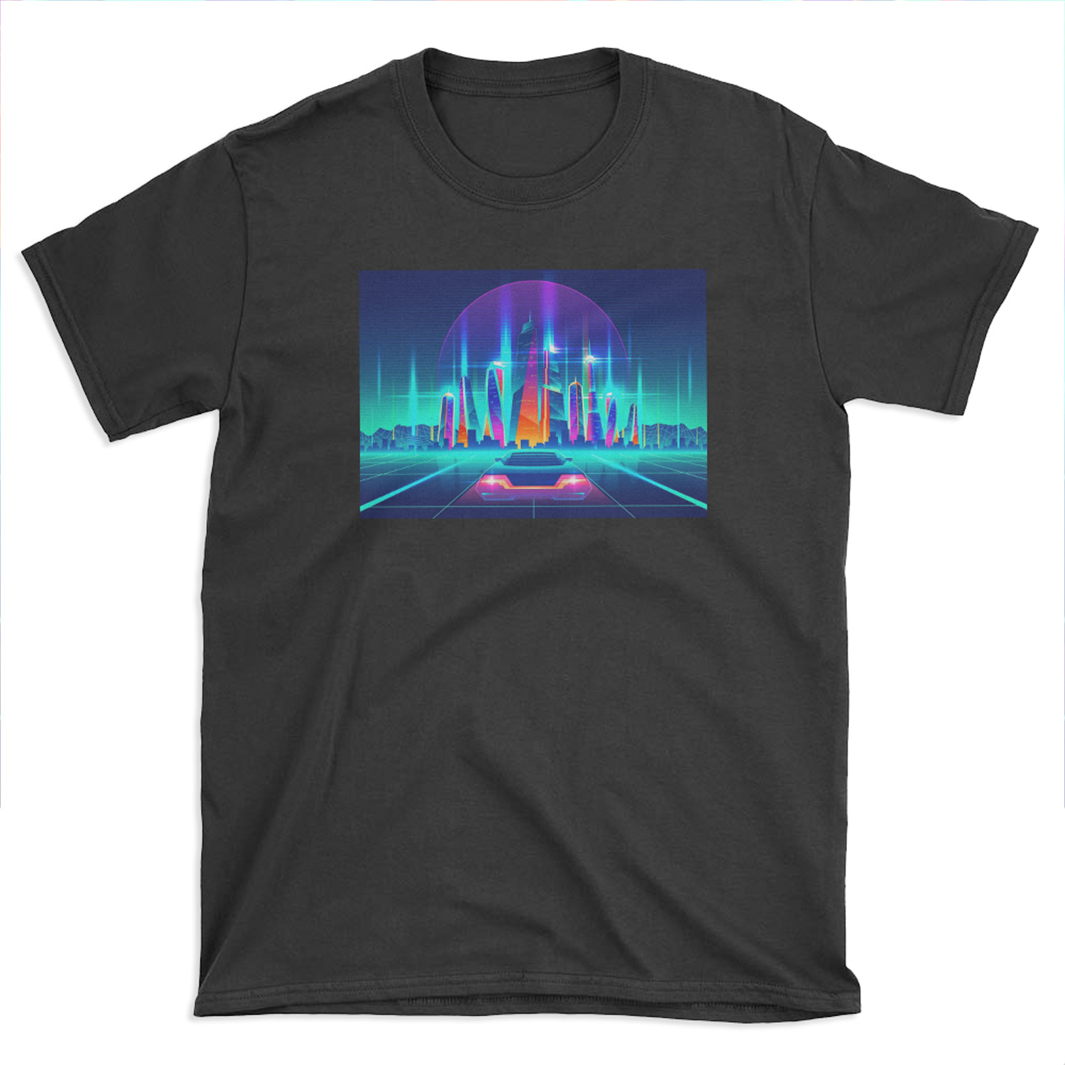 Synthwave Neon City T-shirt Tee