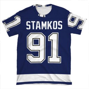 Tampa Bay Lightning Steven Stamkos Home Jersey Back Phone AOP T-shirt Tee