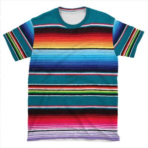 Teal Serape AOP T-shirt Tee