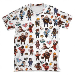 Team Fortress 2 / Red,Blu All Class(Pattern) AOP T-shirt Tee