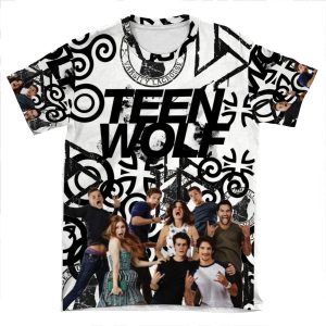 Teen Wolf Cast And Symbols AOP T-shirt Tee
