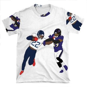 Tennessee Titans Derrick Henry AOP T-shirt Tee
