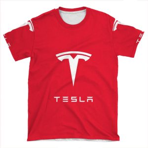 Tesla Red Classic AOP T-shirt Tee