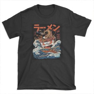 The black Great Ramen T-shirt Tee