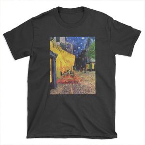 The Cafe Terrace on the Place du Forum, Arles, at Night, Vincent van Gogh T-shirt Tee