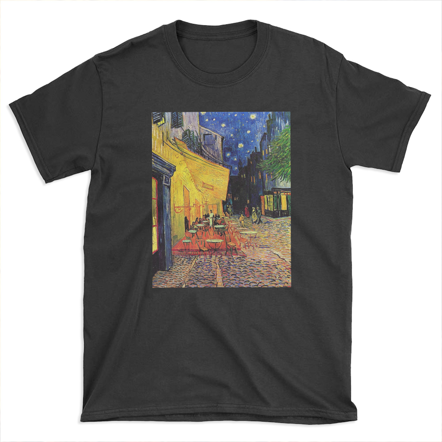 The Cafe Terrace on the Place du Forum, Arles, at Night, Vincent van Gogh T-shirt Tee