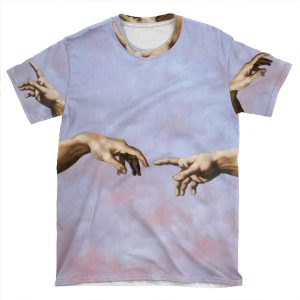 The Creation Of Adam (Hands) AOP T-shirt Tee
