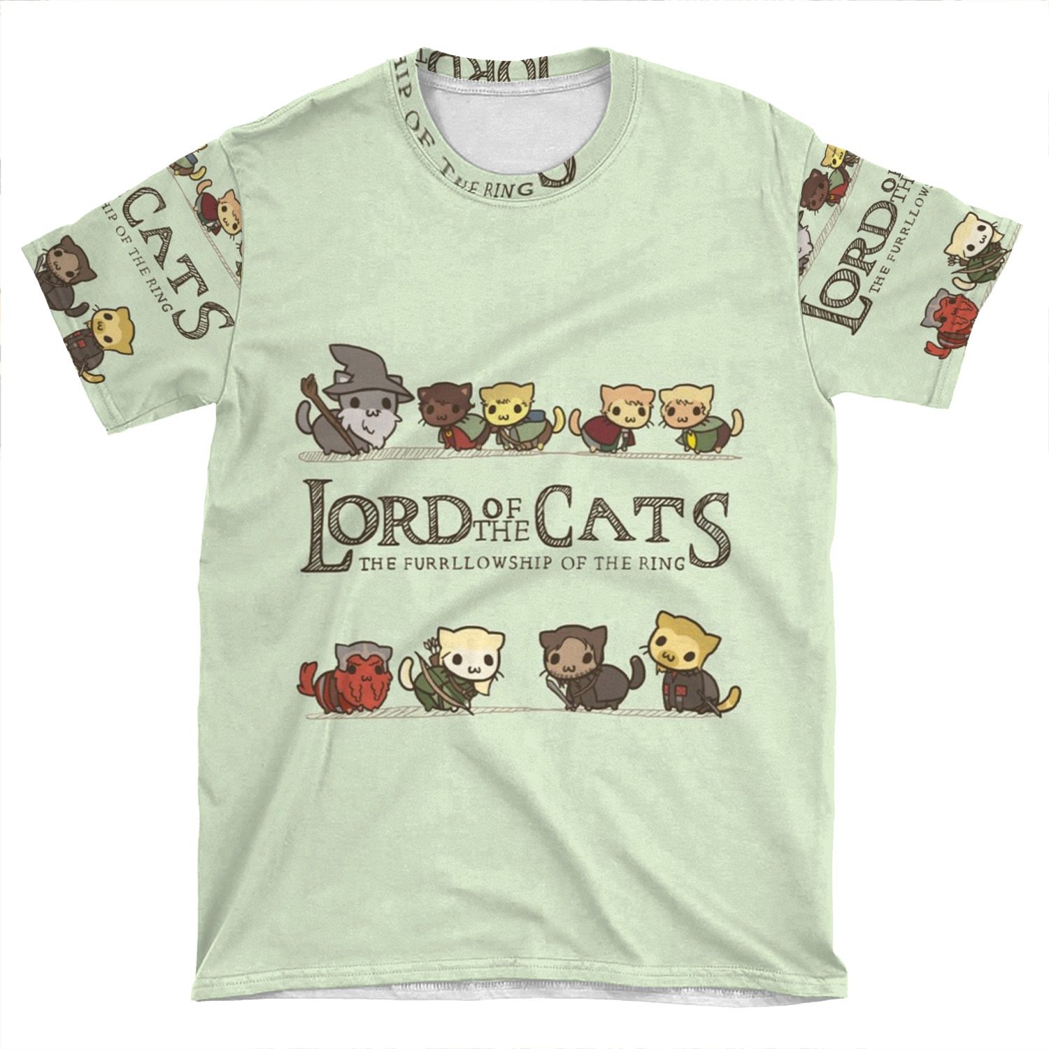 The Furrlowship Of The Ring AOP T-shirt Tee