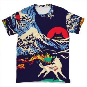 The Great Wave Off Oni Island AOP T-shirt Tee