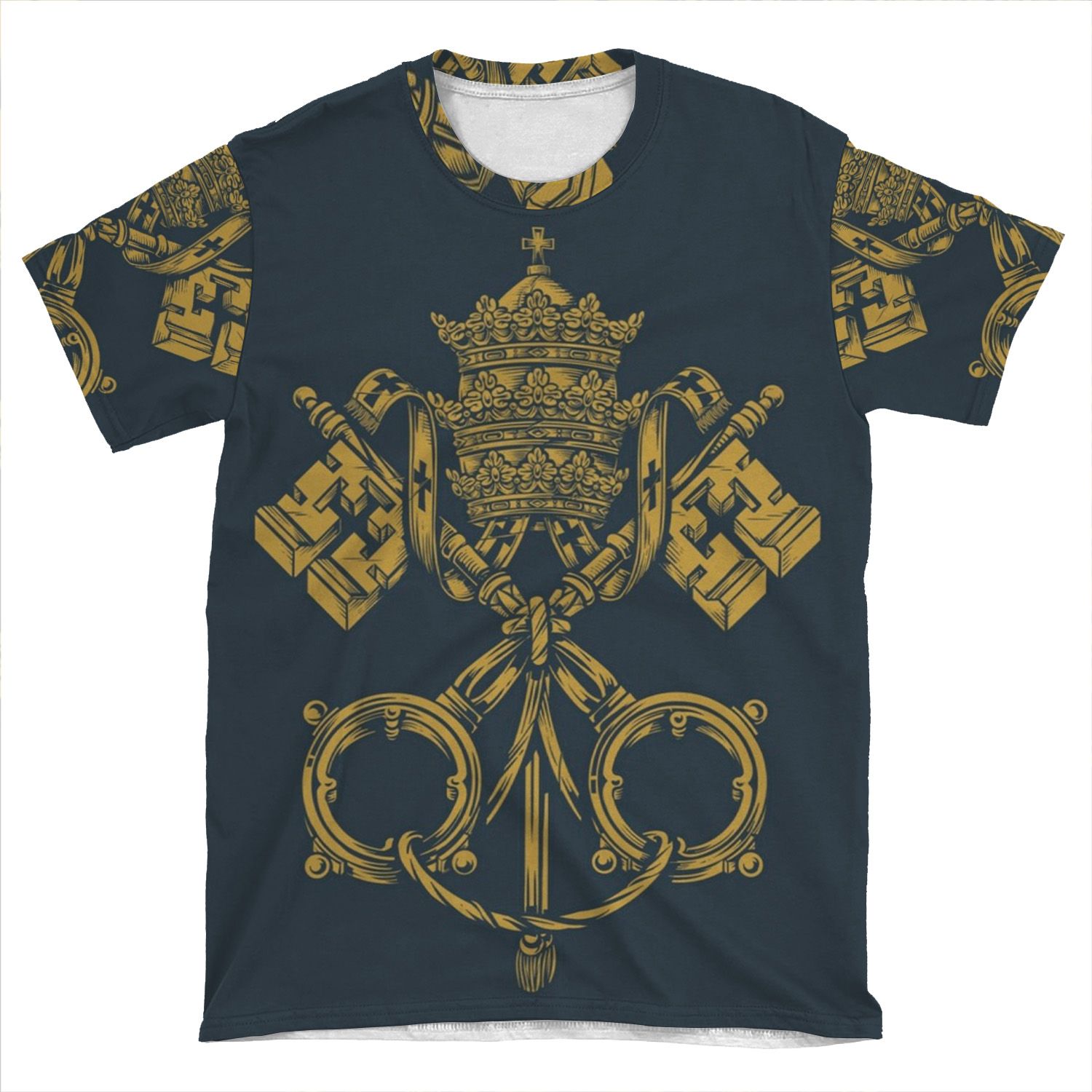 The Holy Catholic Church - Gold AOP T-shirt Tee