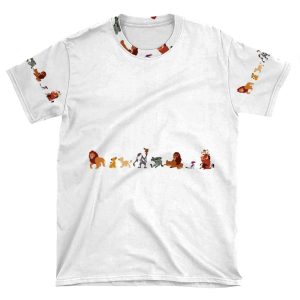 The Lion King Character Illustration AOP T-shirt Tee