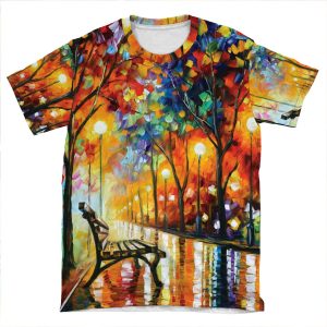 The Loneliness Of Autumn - Leonid Afremov AOP T-shirt Tee