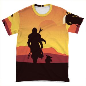 The Mando Sun Set Best Time AOP T-shirt Tee