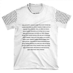 The Office - Boom. Roasted. AOP T-shirt Tee