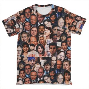The Office Faces Collage AOP T-shirt Tee