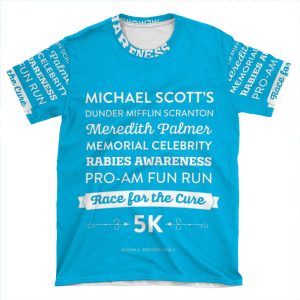The Office - Rabies Awareness Fun Run AOP T-shirt Tee