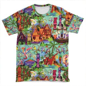 The Original Enchanted Tiki Room Collage AOP T-shirt Tee