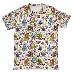 The Original Park Rides Vacation Park Hopper AOP T-shirt Tee