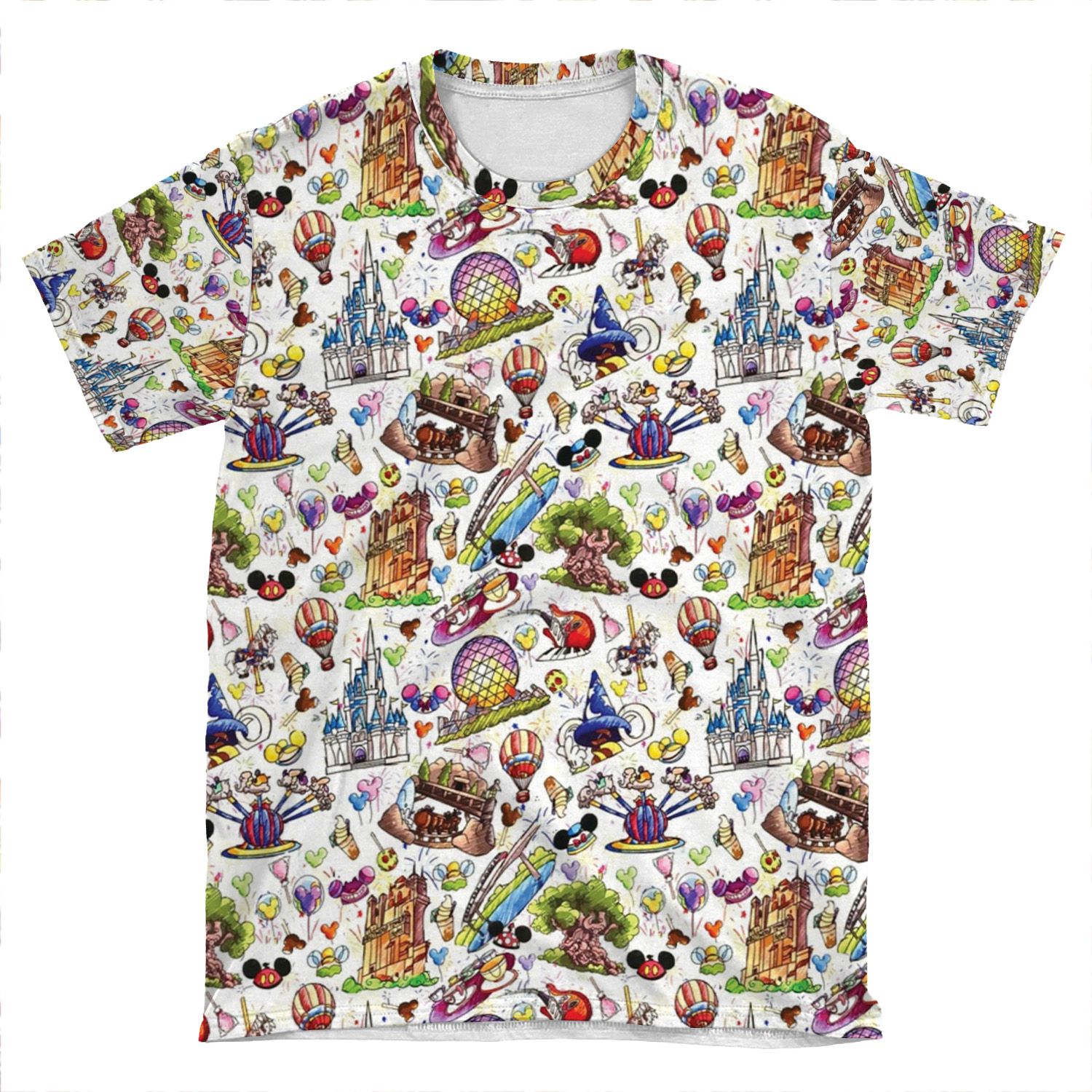 The Original Park Rides Vacation Park Hopper AOP T-shirt Tee