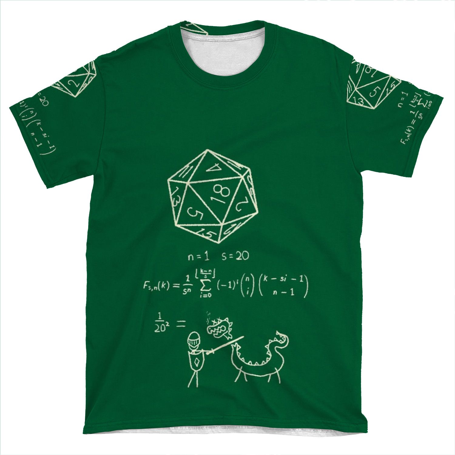 The Science Of 20 Sided Dice. AOP T-shirt Tee