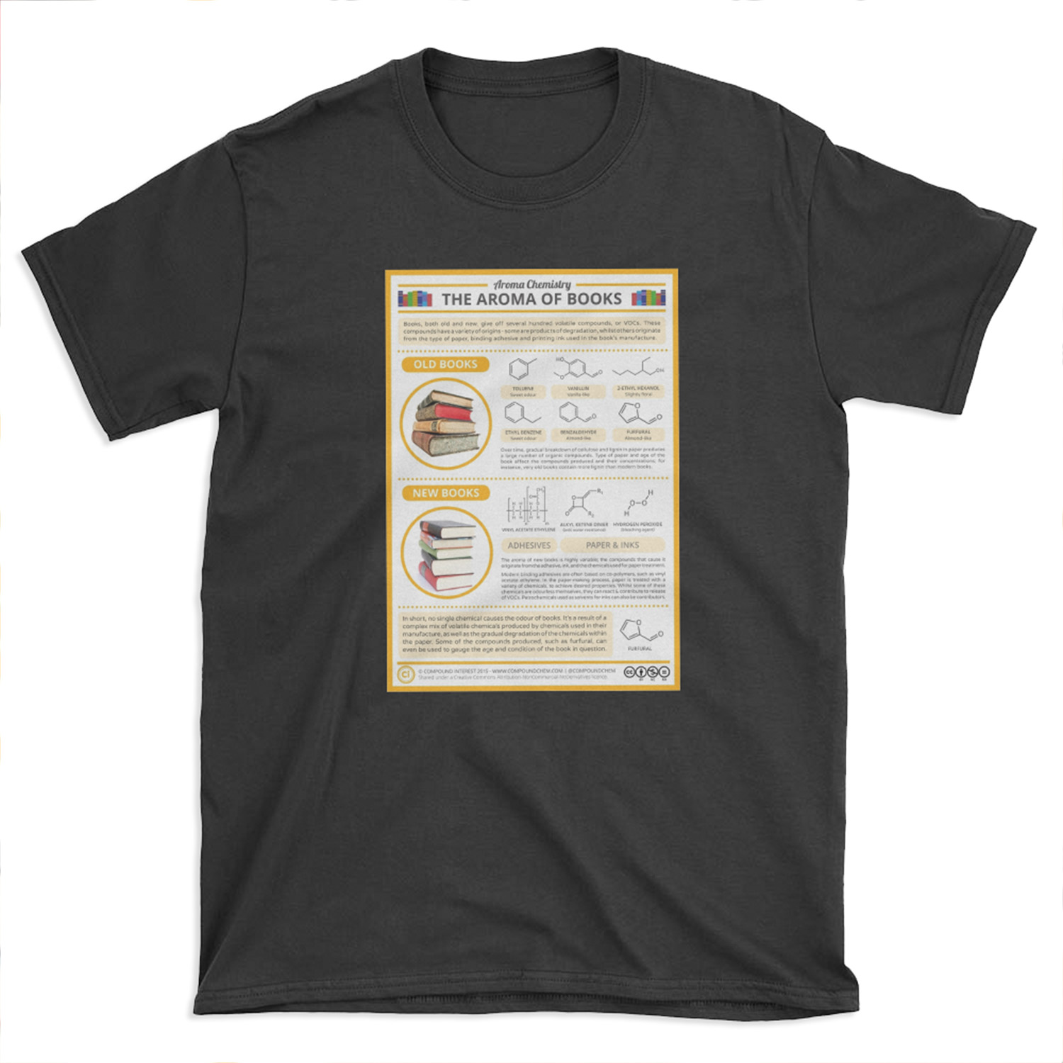 The Smell of New and Old Books T-shirt Tee