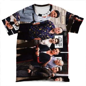 The Sopranos Satriale's Group Picture - Brush Strokes AOP T-shirt Tee