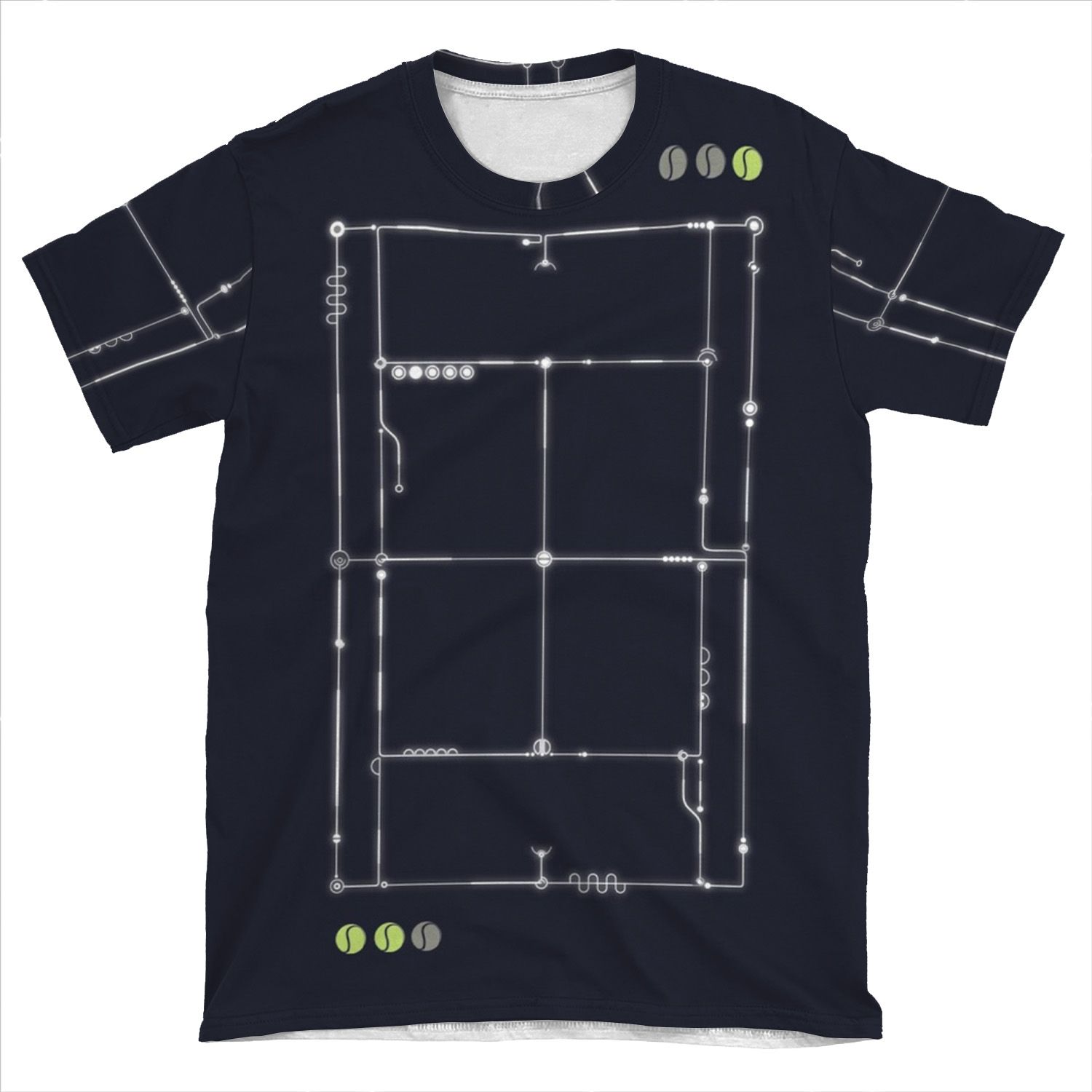 The Tennis Grid AOP T-shirt Tee