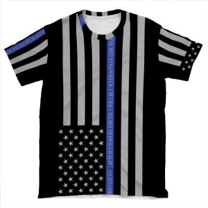 The Thin Blue Line Blessed Are The Peacemakers AOP T-shirt Tee