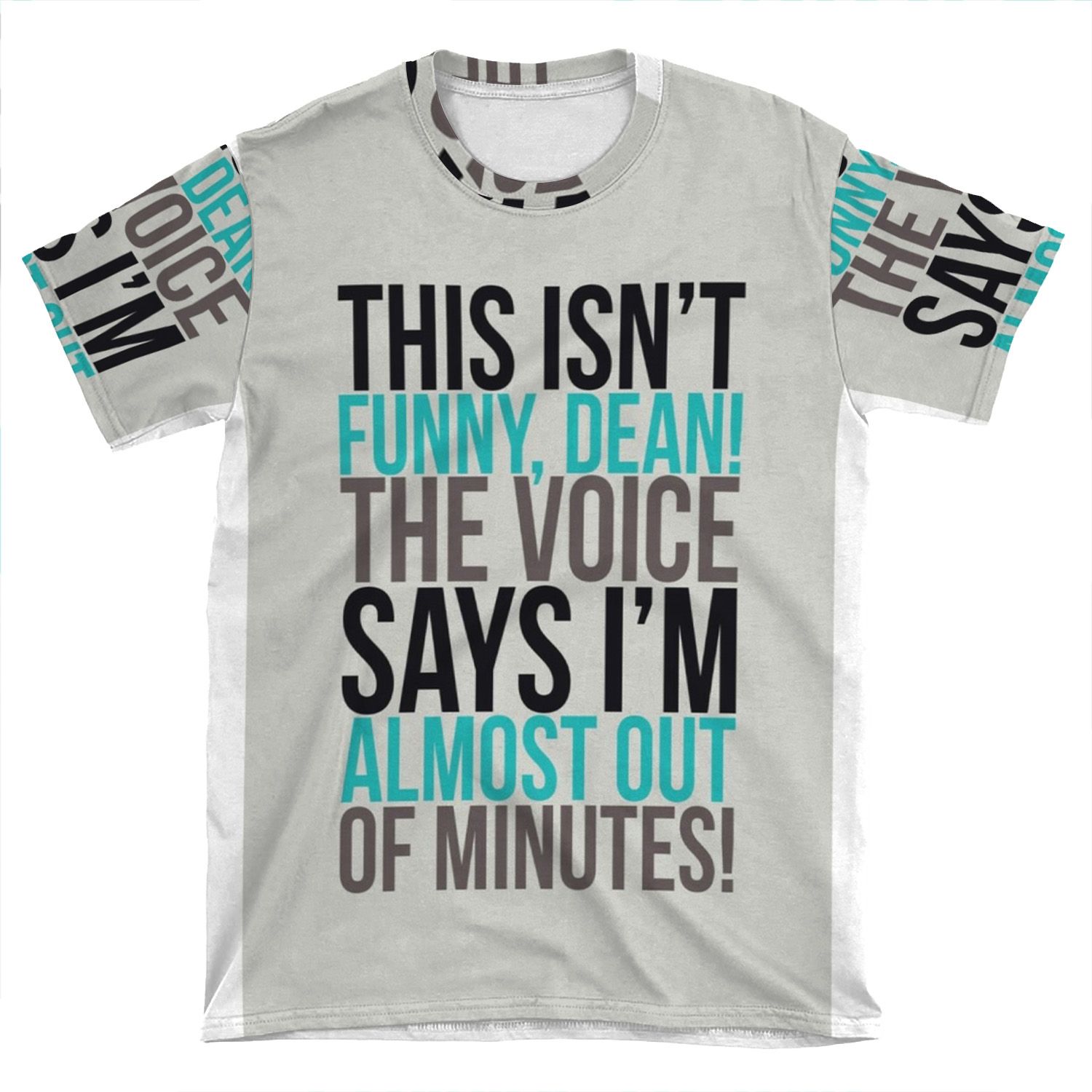 The Voice Says I'M Almost Out Of Minutes! AOP T-shirt Tee