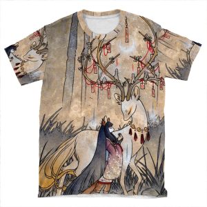 The Wish - Teakitsune Fox Yokai AOP T-shirt Tee