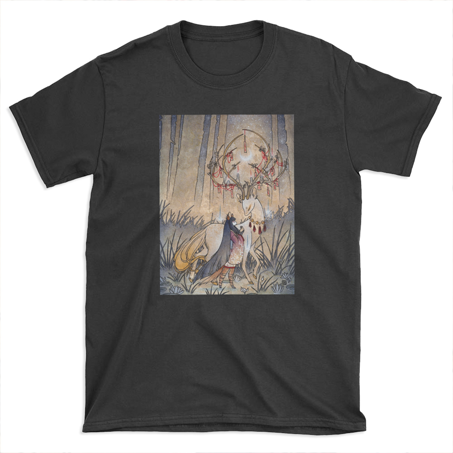 The Wish - TeaKitsune Fox Yokai T-shirt Tee