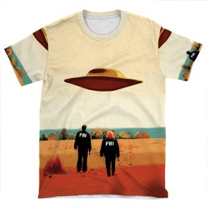 The X Files I Want To Believe Fbi Poster AOP T-shirt Tee