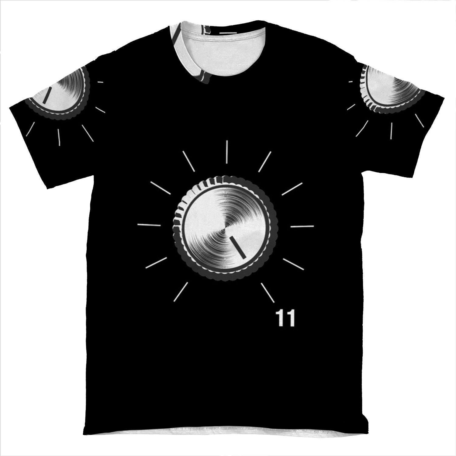 These Go To Eleven - Volume Knob - Guitar Print AOP T-shirt Tee